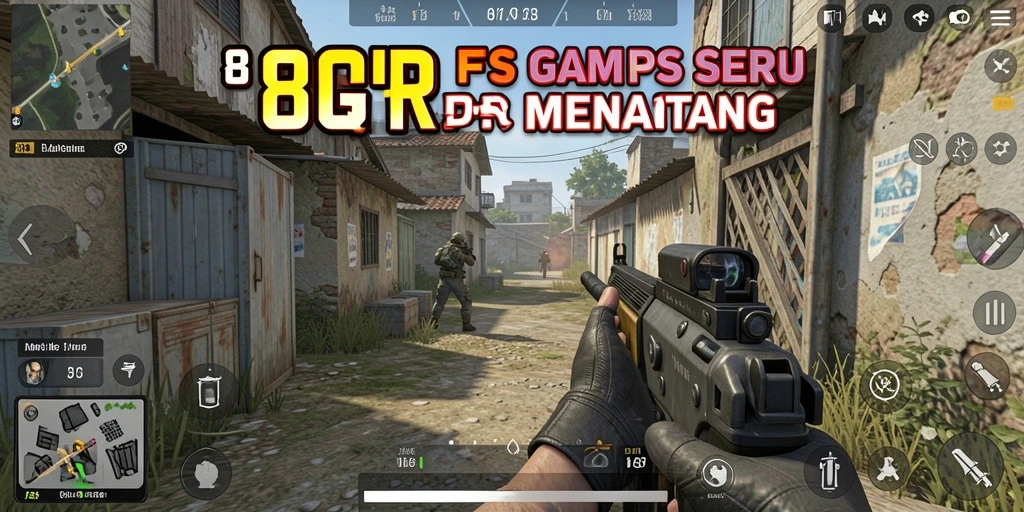 Tampilan gameplay intense dari 8QR dengan aksi tembak-menembak mendebarkan.