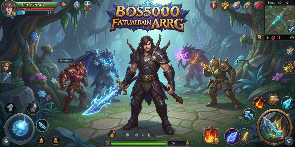 Tampilan gameplay menakjubkan di dunia fantasi ARPG.