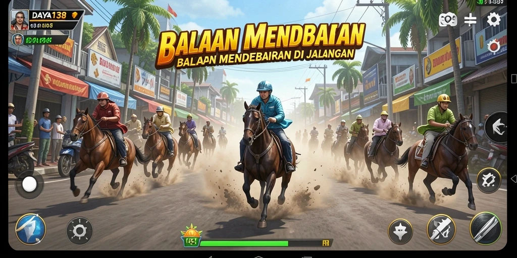 Tampilan utama gameplay DAYA138 dengan aksi balapan yang seru.