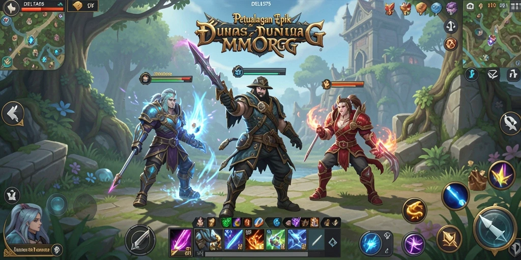 Tampilan gameplay DELTA575 yang menampilkan aksi karakter dalam pertempuran.
