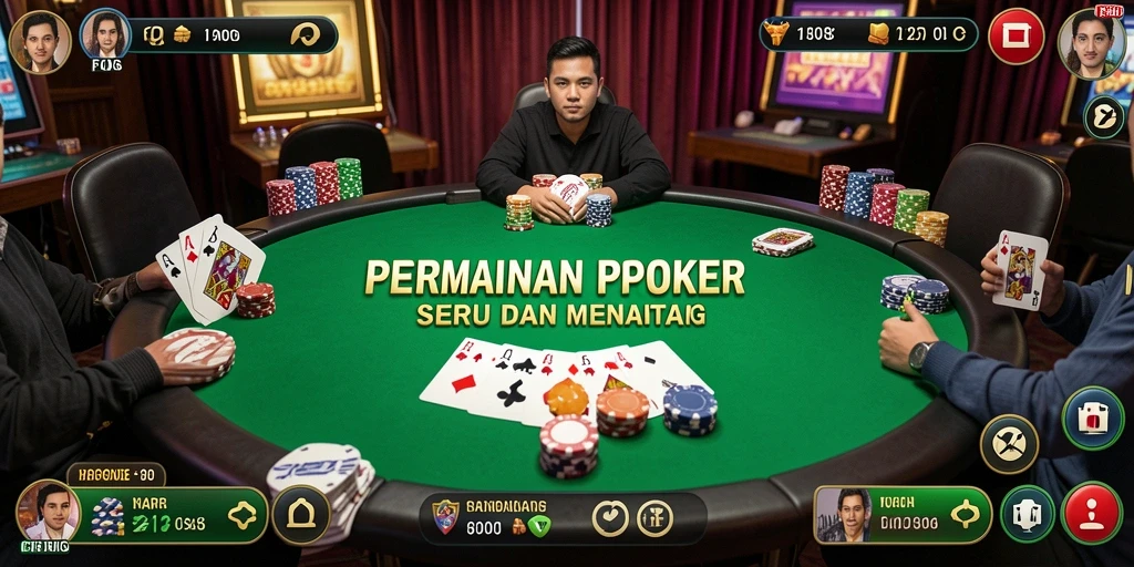 Screenshot gameplay F08 menampilkan momen seru permainan Poker.