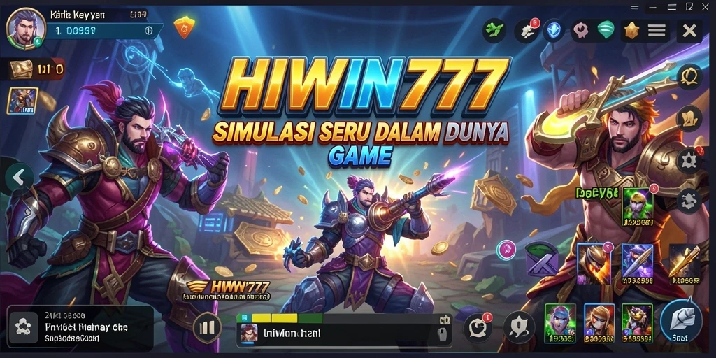 Tampilan gameplay seru di HIWIN777 saat menjelajahi dunia simulasi.