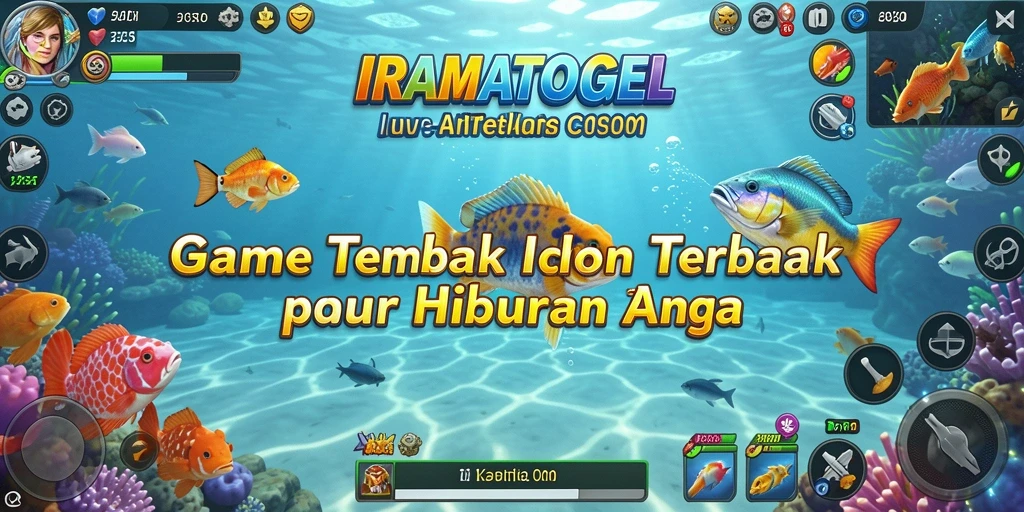 Screenshot gameplay menarik di IRAMATOGEL saat Anda menembak ikan.