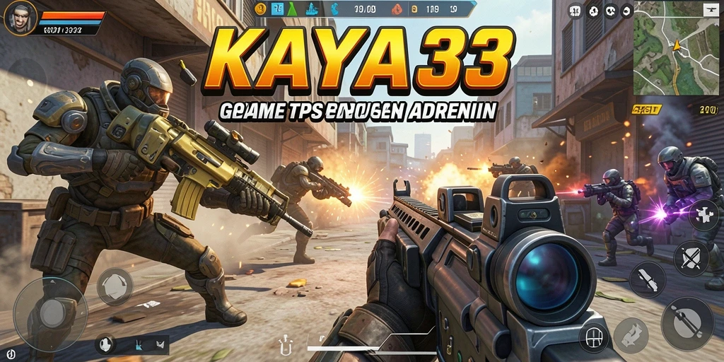 Tampilan gameplay KAYA33 yang mendebarkan dengan aksi TPS yang intens.