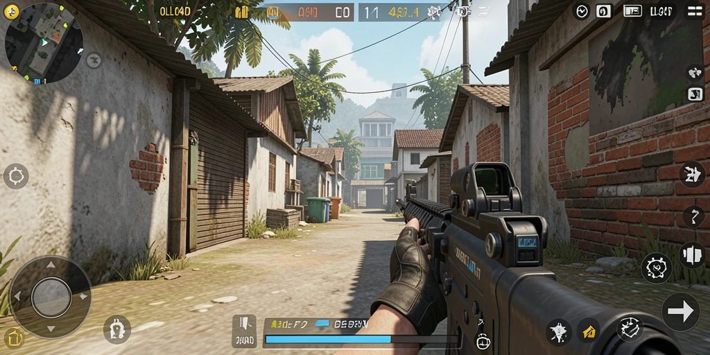 Tangkapan layar menampilkan aksi seru dalam permainan FPS.