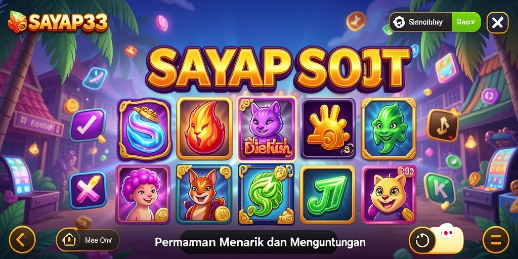 Screenshot dari gameplay Slot SAYAP33 yang penuh warna dan menarik.