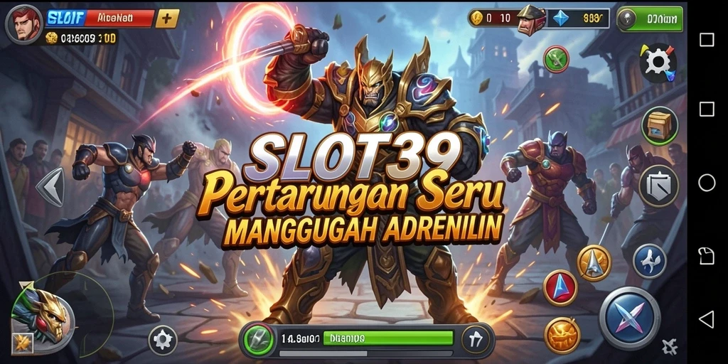 Tangkapan layar menunjukkan pertarungan intens dalam SLOT39 dengan grafis menakjubkan.
