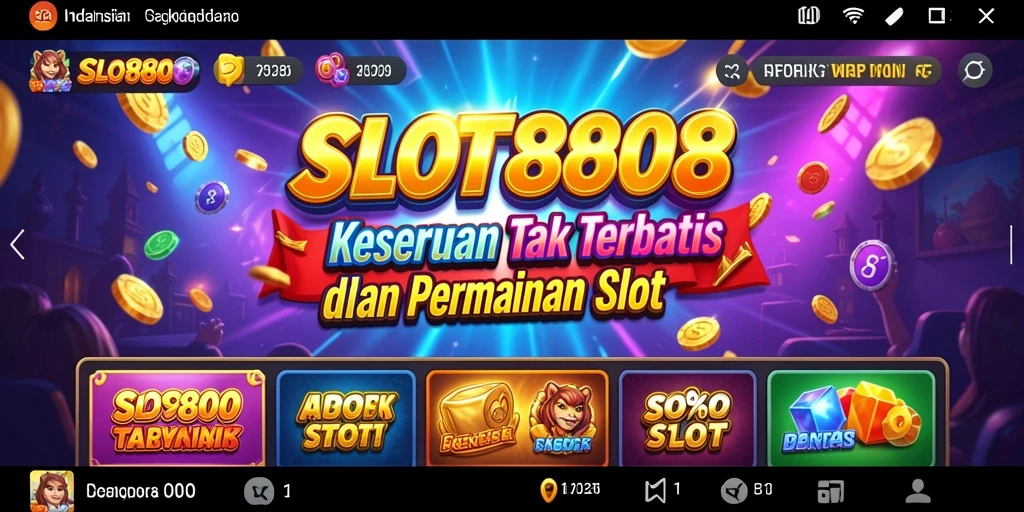 Screenshot utama SLOT8808 menampilkan gameplay seru dan grafis menarik.