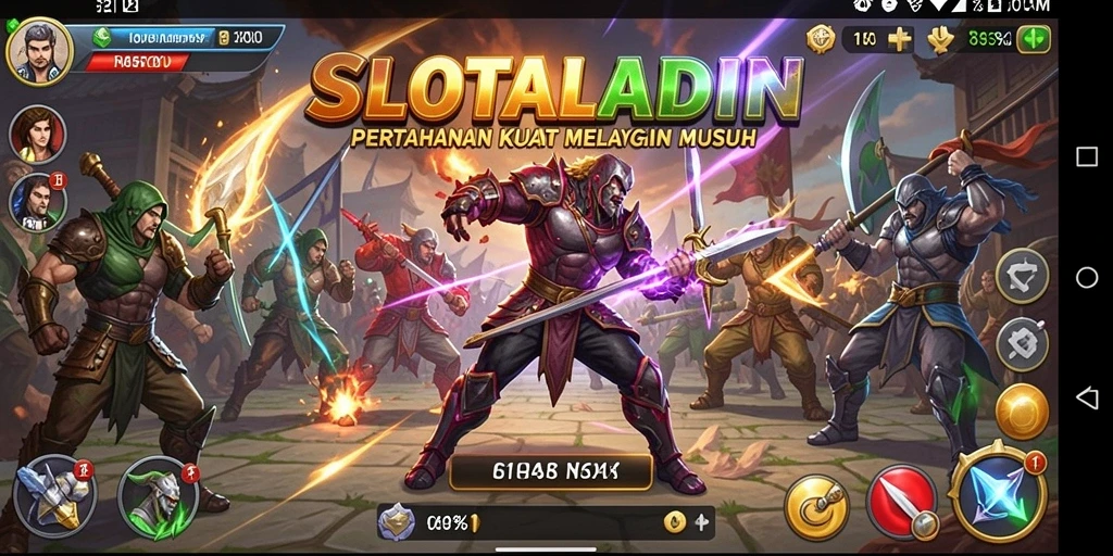 Tampilan gameplay menegangkan di SLOTALADIN menunjukkan strategi menara.