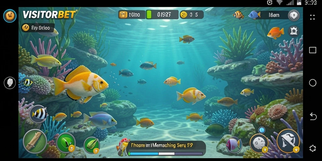 Screenshot gameplay <strong>VISITORBET</strong> menunjukkan aksi memancing yang mendebarkan dengan ikan besar.